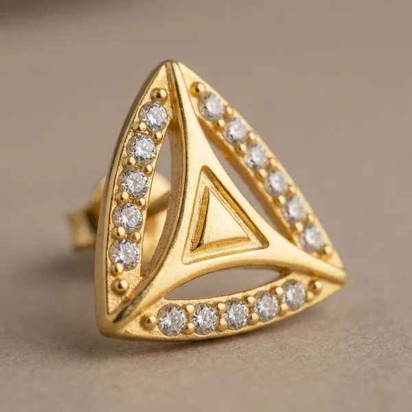 Royale_Triangle_Gold_Finish_Crystal_Stud_Earrings