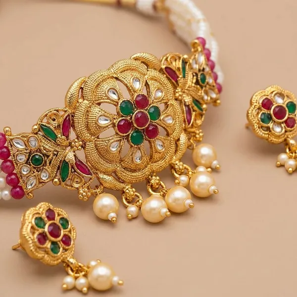 Golden_Royal_Bloom_Choker_Set