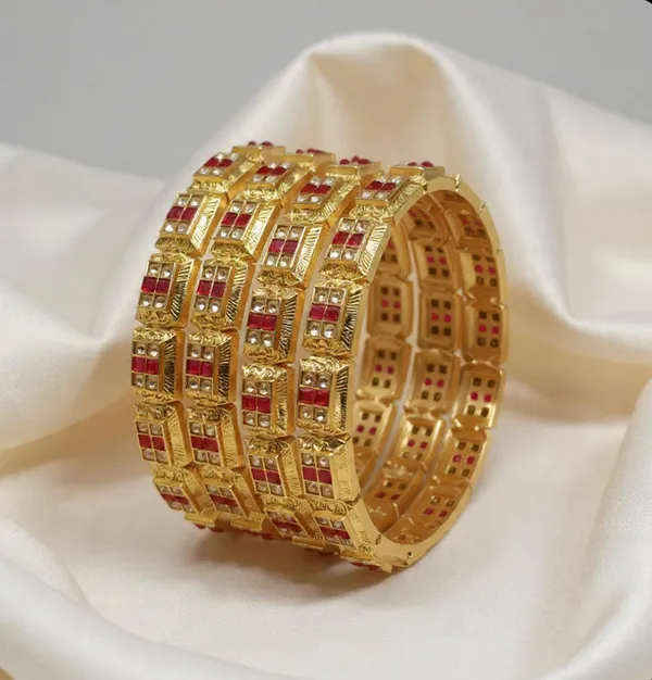 Gold_Plated_Premium_Stone_Copper_Bangles_Set_For_Women_(4_Pcs)