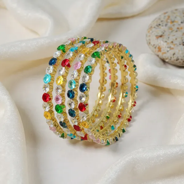 Multicolor_Ad_Stone_Gold_Plated_Brass_Bangles_For_Women_&_Girls_(4_Pcs)