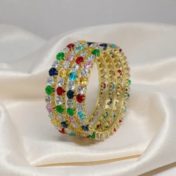 Multicolor_Ad_Stone_Gold_Plated_Brass_Bangles_For_Women_&_Girls_(4_Pcs)