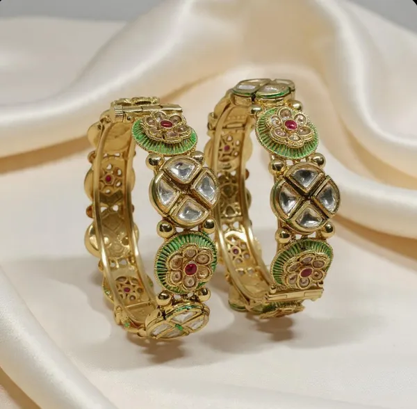 Gold_Plated_Polki_Stone_Meenakari_Openable_Copper_Bangles_Set_For_Women_(2_Pcs)