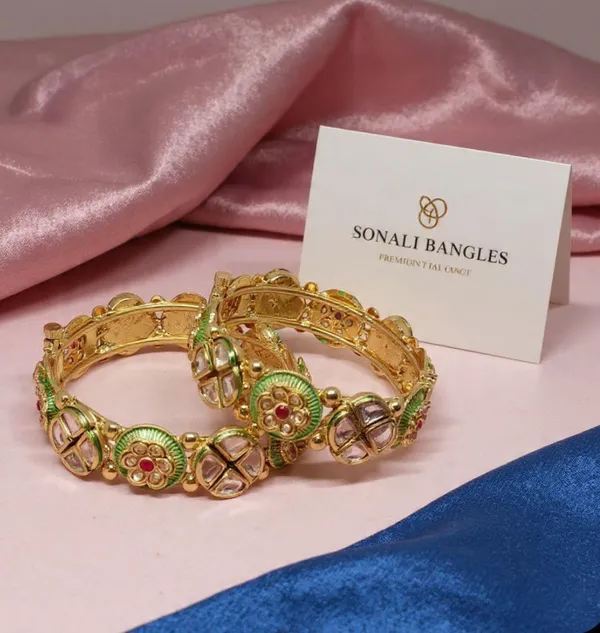 Gold_Plated_Polki_Stone_Meenakari_Openable_Copper_Bangles_Set_For_Women_(2_Pcs)