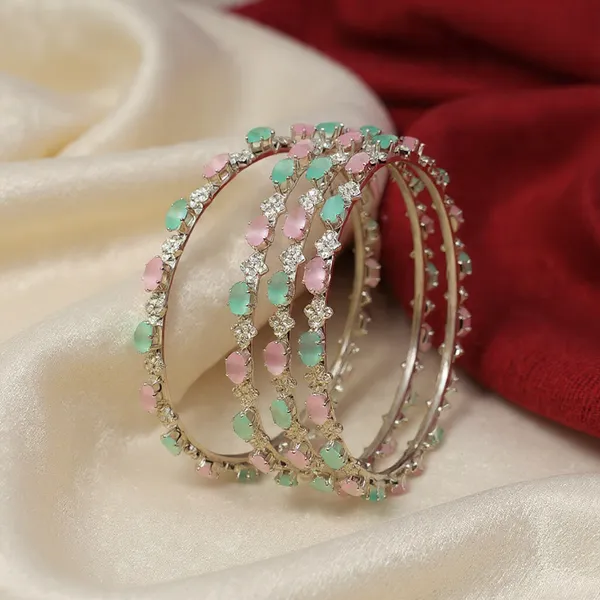 Multicolor_Ad_Stone_Rhodium_Plated_Bangles_Set_For_Women_&_Girls_(4_Pcs)
