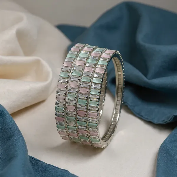 Rhodium_Plated_Brass_Bangles_Set_–_4_PCS_Mint_&_Pink_AD_Stone_Bangles_for_Women_&_Girls