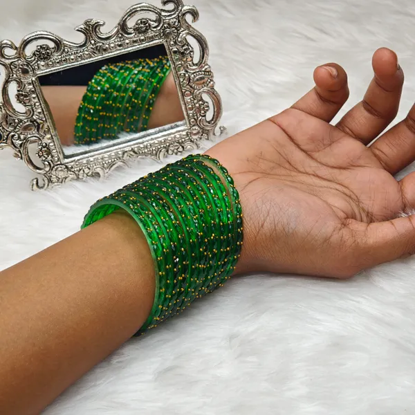 Green_RainDrop_Glass_Bangle__For_Woman