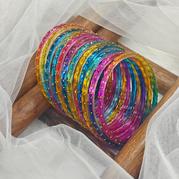 Multi_RainDrop_Glass_Bangle_For_Woman
