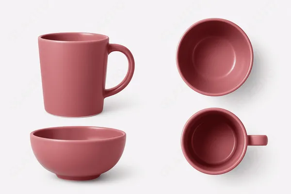 Pack_Of_2_Dusty_Mauve_Milk_And_Coffee_Mug_(350_Ml)_And_Bowl_(575_Ml)_Breakfast_Set_For_Home_Utility