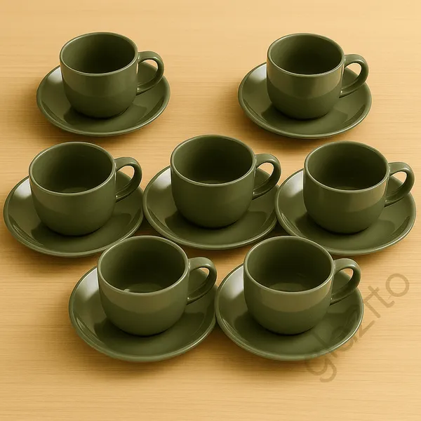 Pack_Of_6_Khakhee_Green_Elegant_Tea_And_Coffee_Cup_And_Saucer_For_Home_Utility