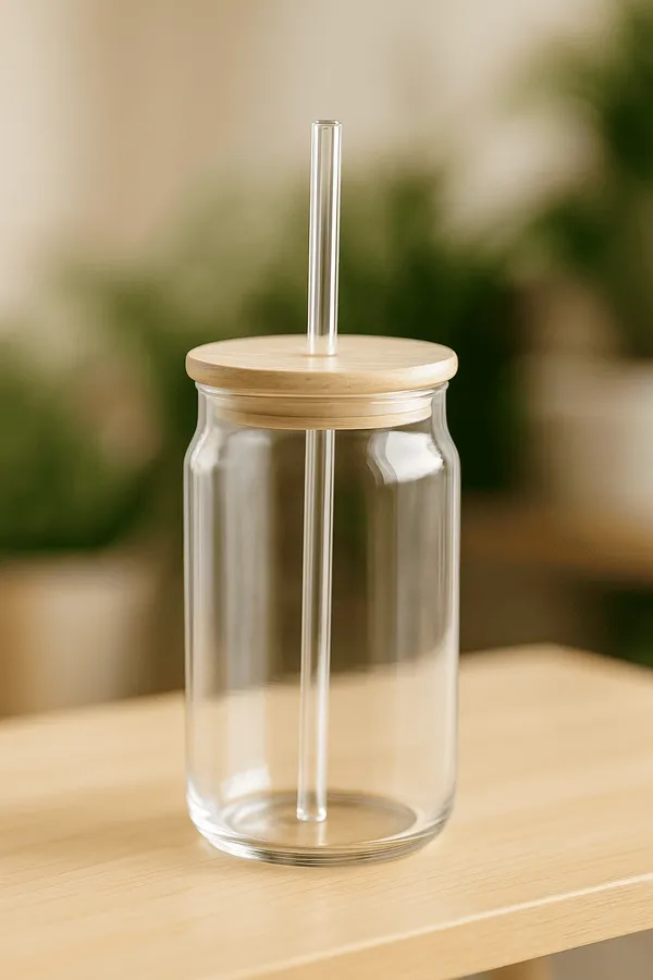 Transparent_Elegant_Glass_Tumber_With_Wooden_Lid_And_Glass_Straw_500_Ml_For_Home_Utility