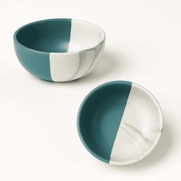 Pack_Of_4_Khakhee_Green_And_White_Premium_Bowls(_225_Ml)_For_Home_Utility