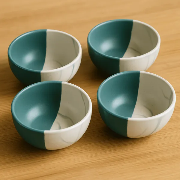 Pack_Of_4_Khakhee_Green_And_White_Premium_Bowls(_225_Ml)_For_Home_Utility