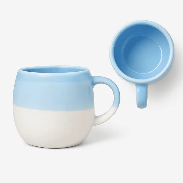 White_And_Blue_Premium_Oval_Tea_Cups_160_Ml_(Set_Of_6)_For_Home_Utility