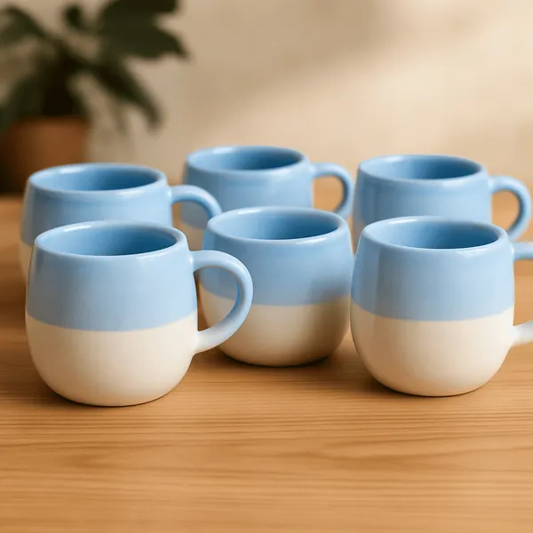 White_And_Blue_Premium_Oval_Tea_Cups_160_Ml_(Set_Of_6)_For_Home_Utility