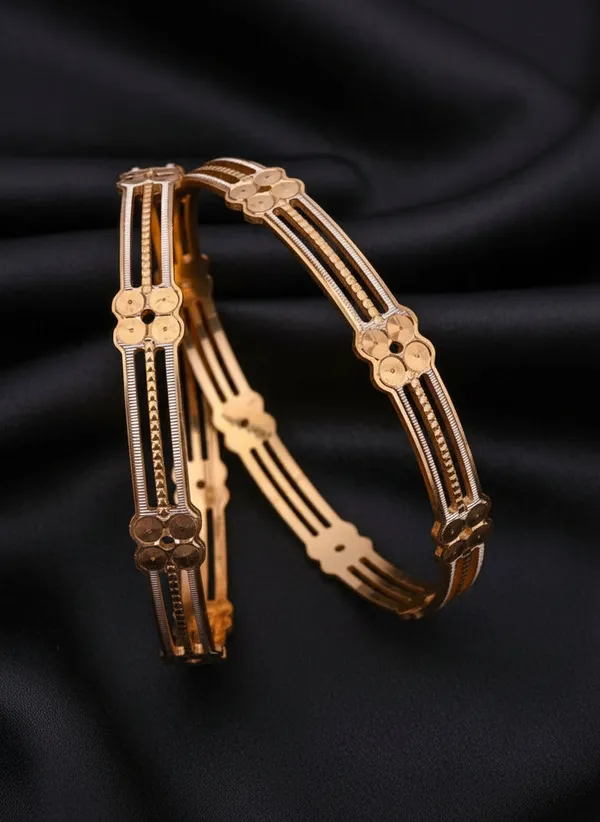 Set_Of_2_Gold_Traditional_Golden_Tranquil_Bloom_Bangles_For_Women