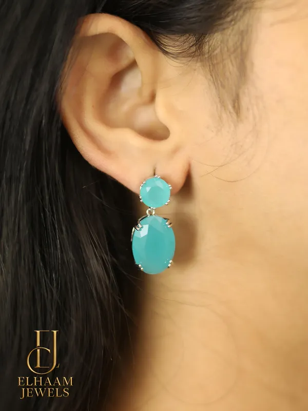 Blue_Traditional_Drop_Diamond_Earrings_For_Women