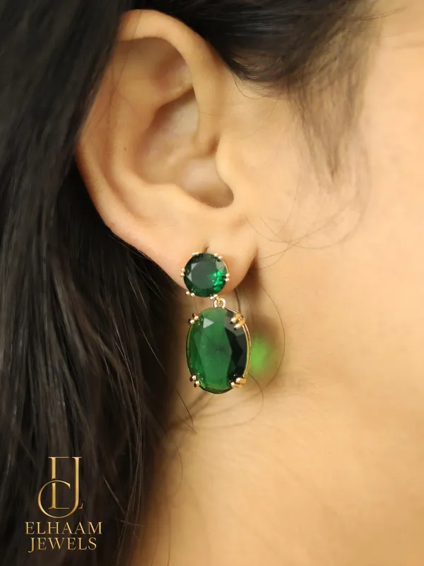 Green_Traditional_Emerald_Crystal_Drop_Earrings_For_Women