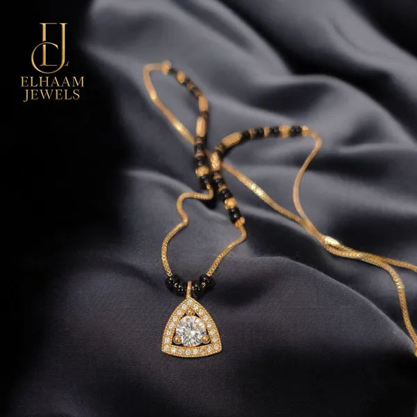 Gold_Traditional_Kinjal_Mangalsutra_With_Gold_Plating_&_American_Diamond_For_Women