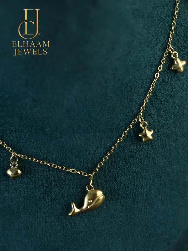 Gold_Traditional_Ocean_Charm_Whale,_Moon_&_Star_Gold_Plated_Necklace_|_Elhaam_Jewels_For_Women