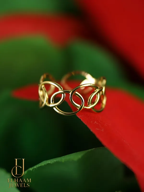 Gold_Traditional_Infinity_Link_Golden_Ring_18k_Gold_Plated_For_Women
