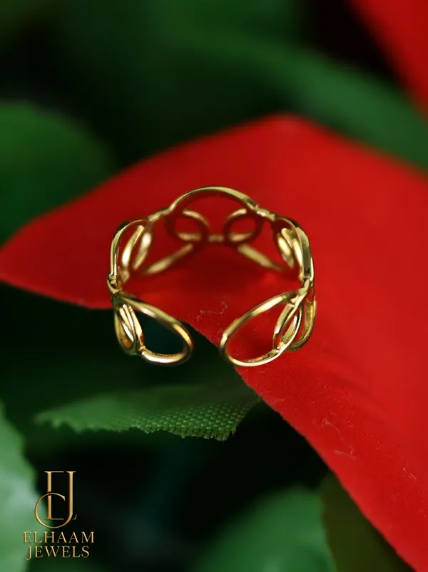Gold_Traditional_Infinity_Link_Golden_Ring_18k_Gold_Plated_For_Women