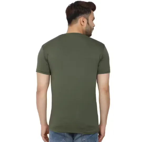 Dark_Green_Twill_Fabric_Premium_T_Shirt_For_Men
