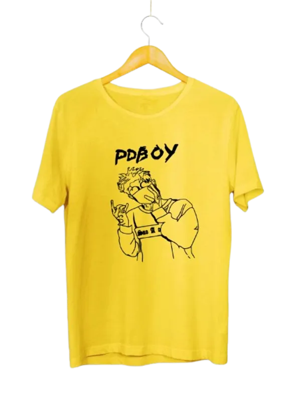 Yellow_Polycotton_Premium_T_Shirt_For_Men