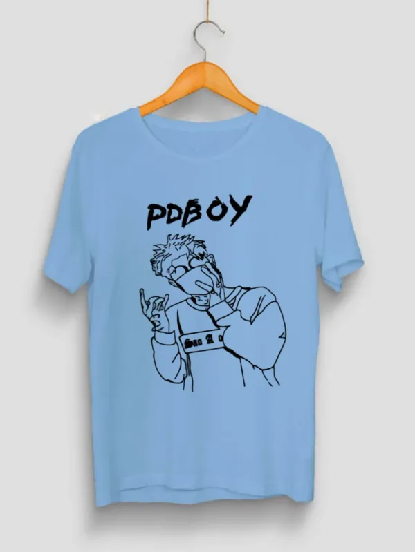 Light_Blue_Polycotton_Premium_T_Shirt_For_Men