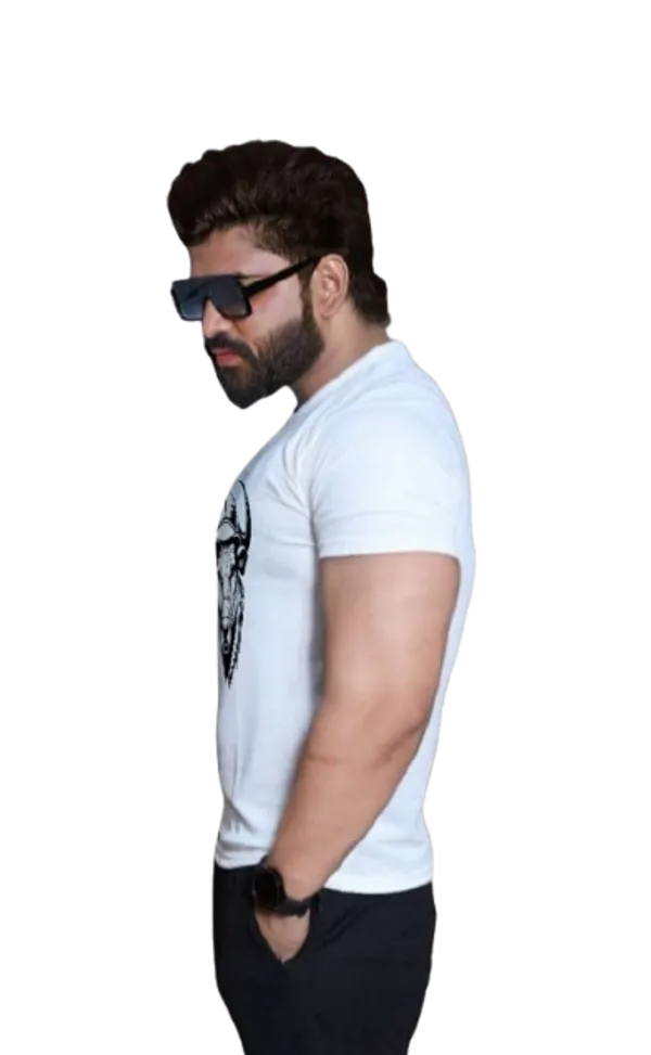 White_Polycotton_Premium_T_Shirt_For_Men