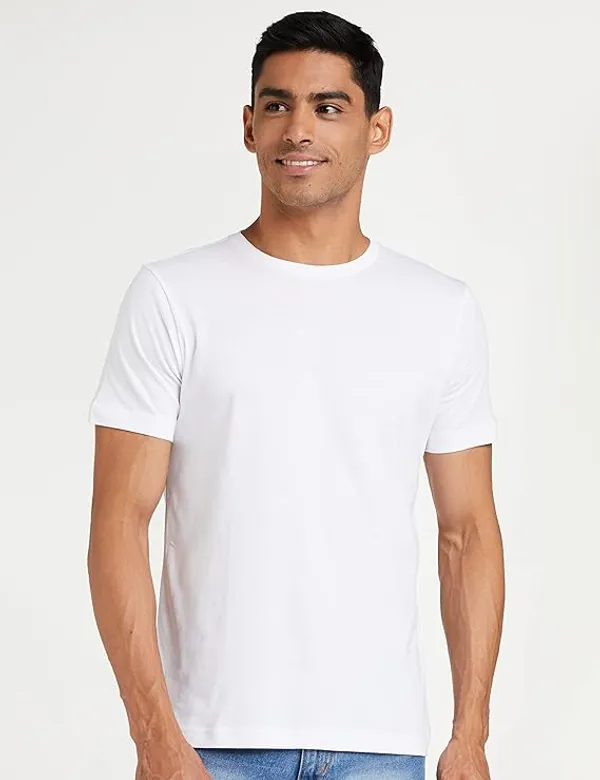 White_Lycra_Premium_T_Shirt_For_Men