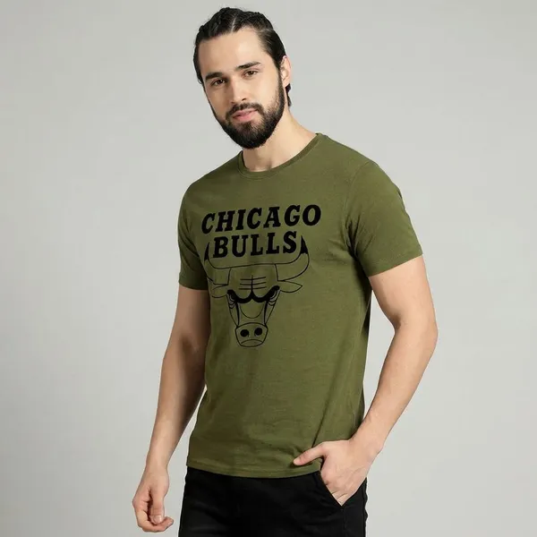 Olive_Green_Polycotton_Premium_T_Shirt_For_Men