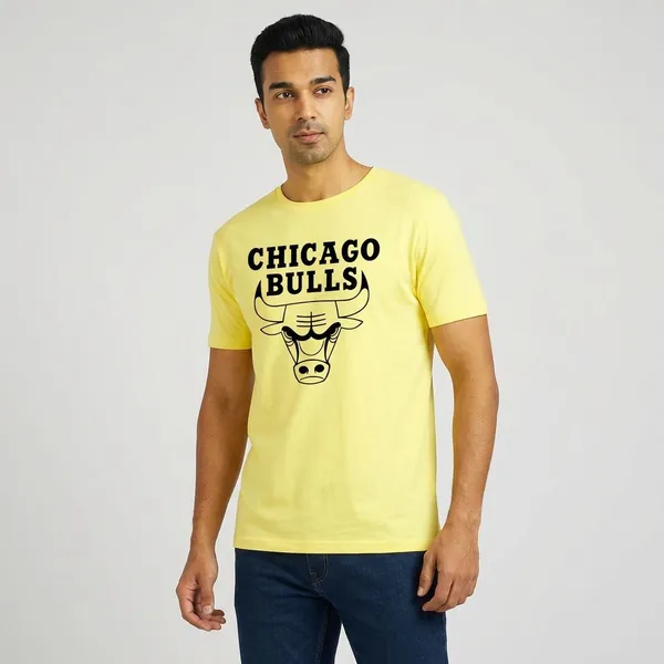 Yellow_Polycotton_Premium_T_Shirt_For_Men