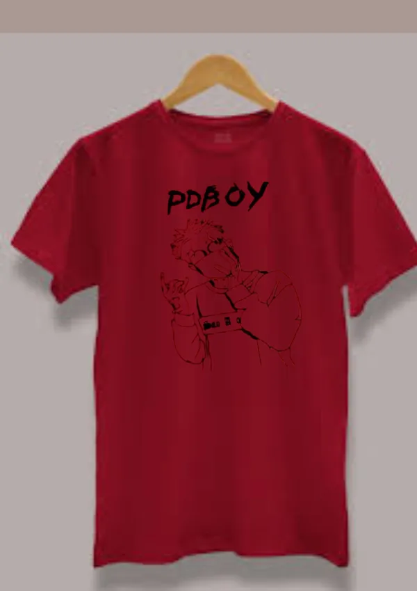Red_Polycotton_Premium_T_Shirt_For_Men