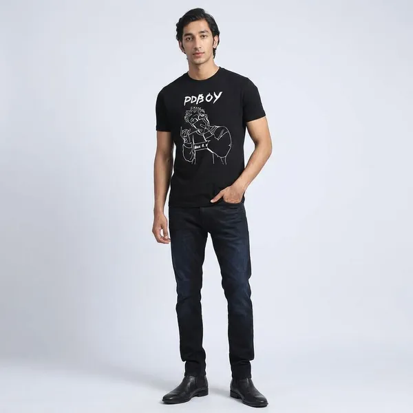 Black_Polycotton_Premium_T_Shirt_For_Men