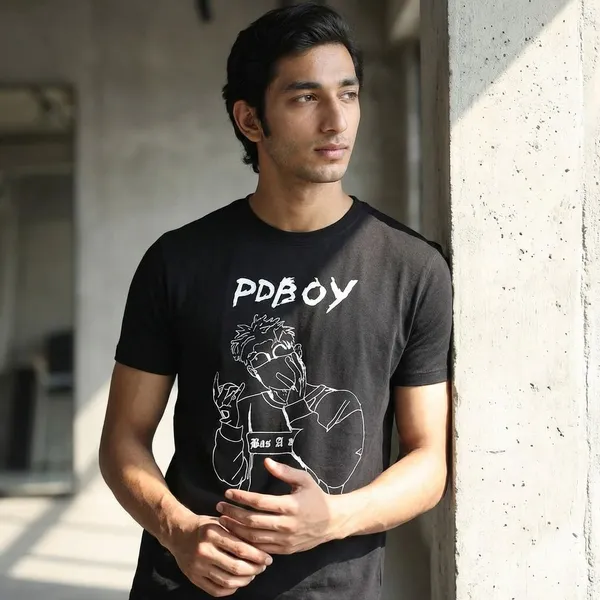 Black_Polycotton_Premium_T_Shirt_For_Men
