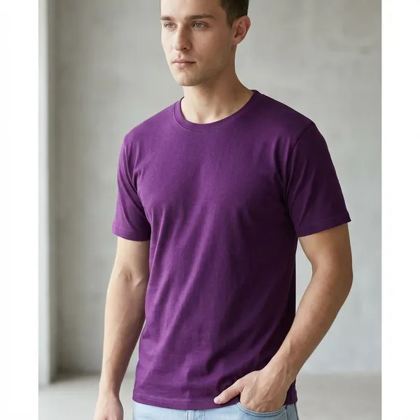 Purple_Twill_Fabric_Premium_T_Shirt_For_Men