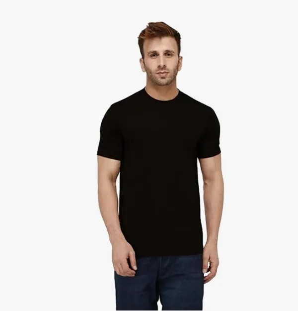 Black_Polycotton_Premium_T_Shirt_For_Men