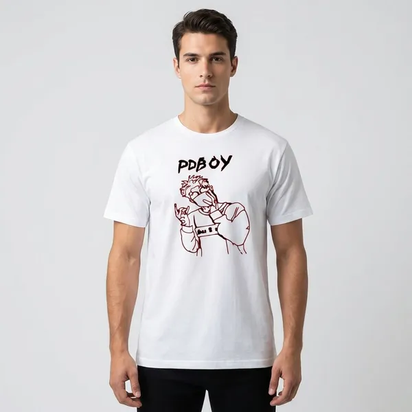 White_Polycotton_Premium_T_Shirt_For_Men