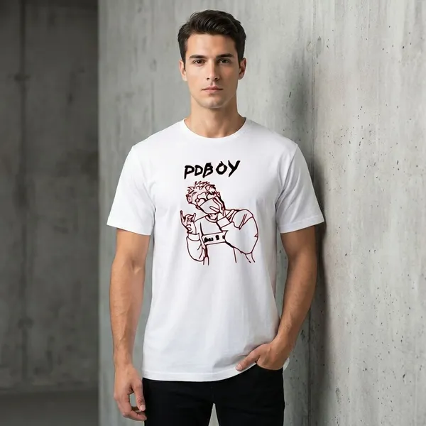 White_Polycotton_Premium_T_Shirt_For_Men