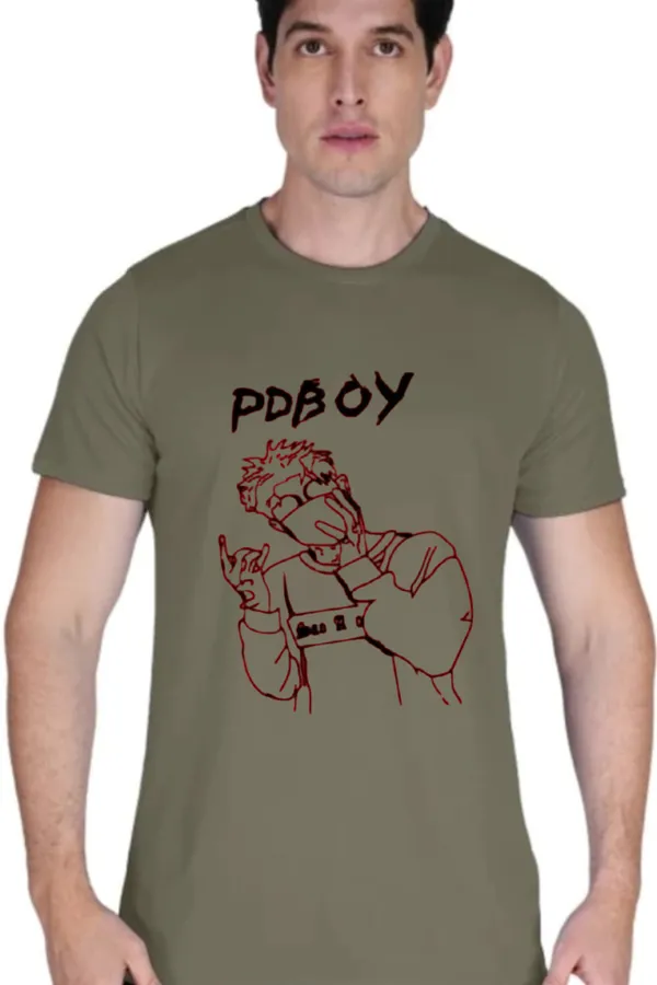 Olive_Green_Polycotton_Premium_T_Shirt_For_Men