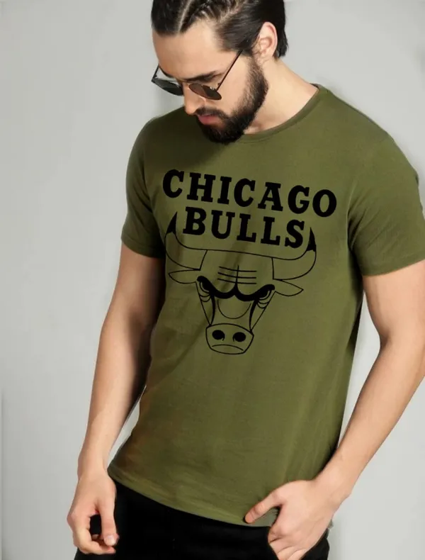 Olive_Green_Polycotton_Premium_T_Shirt_For_Men