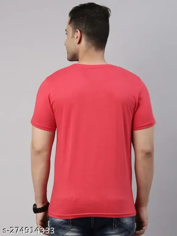 Red_Polycotton_Premium_T_Shirt_For_Men