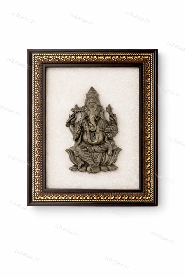 Pyrite_Ganesh_Ji_On_Selenite_Crystal_Frame_–_Abundance,_Protection_&_Divine_Prosperity_Energizer