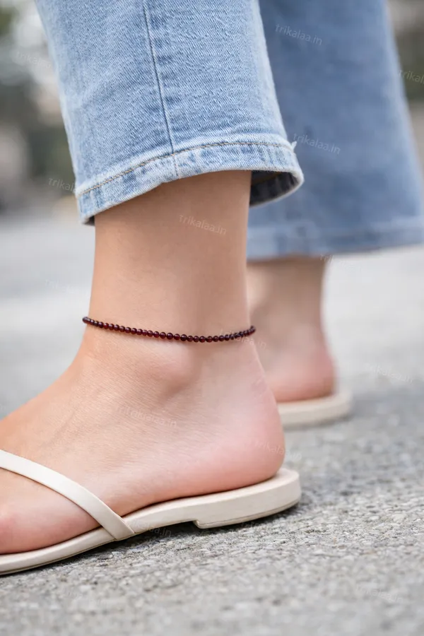 Love_Attraction_&_Emotional_Strength_Crystals_Combo_–_Rose_Quartz_Bracelet_&_Garnet_Anklet