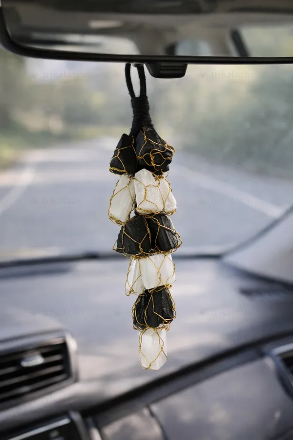 Selenite_&_Black_Tourmaline_Hanging_Charm_For_Protection,_Energy_Cleansing_&_Positivity