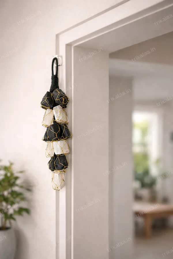 Selenite_&_Black_Tourmaline_Hanging_Charm_For_Protection,_Energy_Cleansing_&_Positivity