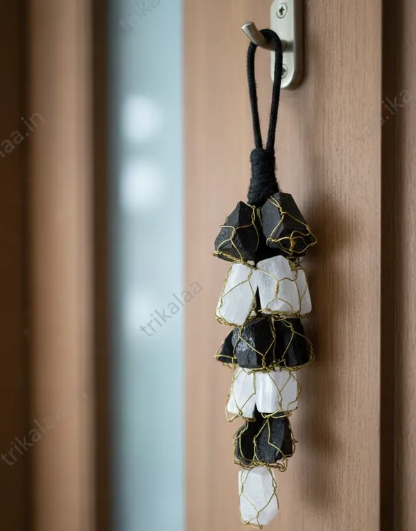 Selenite_&_Black_Tourmaline_Hanging_Charm_For_Protection,_Energy_Cleansing_&_Positivity