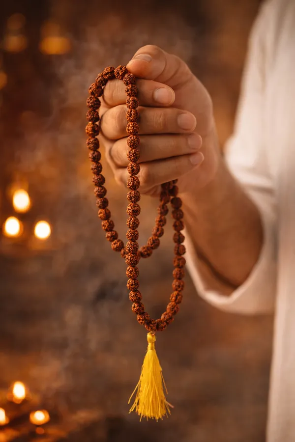 5_Mukhi_Rudraksha_Mala_8Mm_(108+1_Beads)_–_Peace,_Healing_&_Spiritual_Balance_Japa_Mala