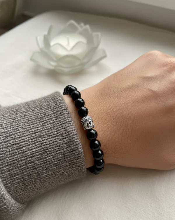 Black_Onyx_Bracelet_With_Buddha_Charm_–_Stone_Of_Protection,_Strength_&_Inner_Peace