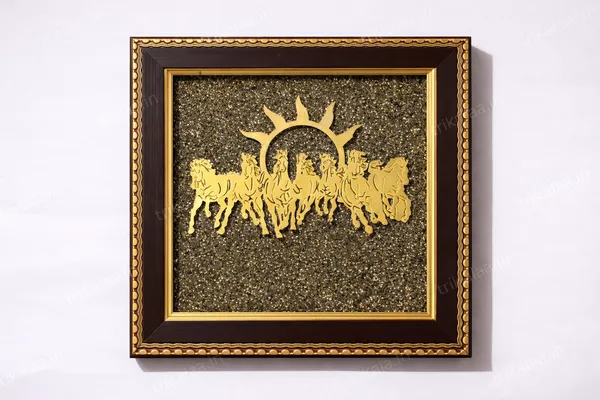 7_Horses_On_Raw_Pyrite_Frame_–_Speed,_Success_&_Wealth_Activation_Decor